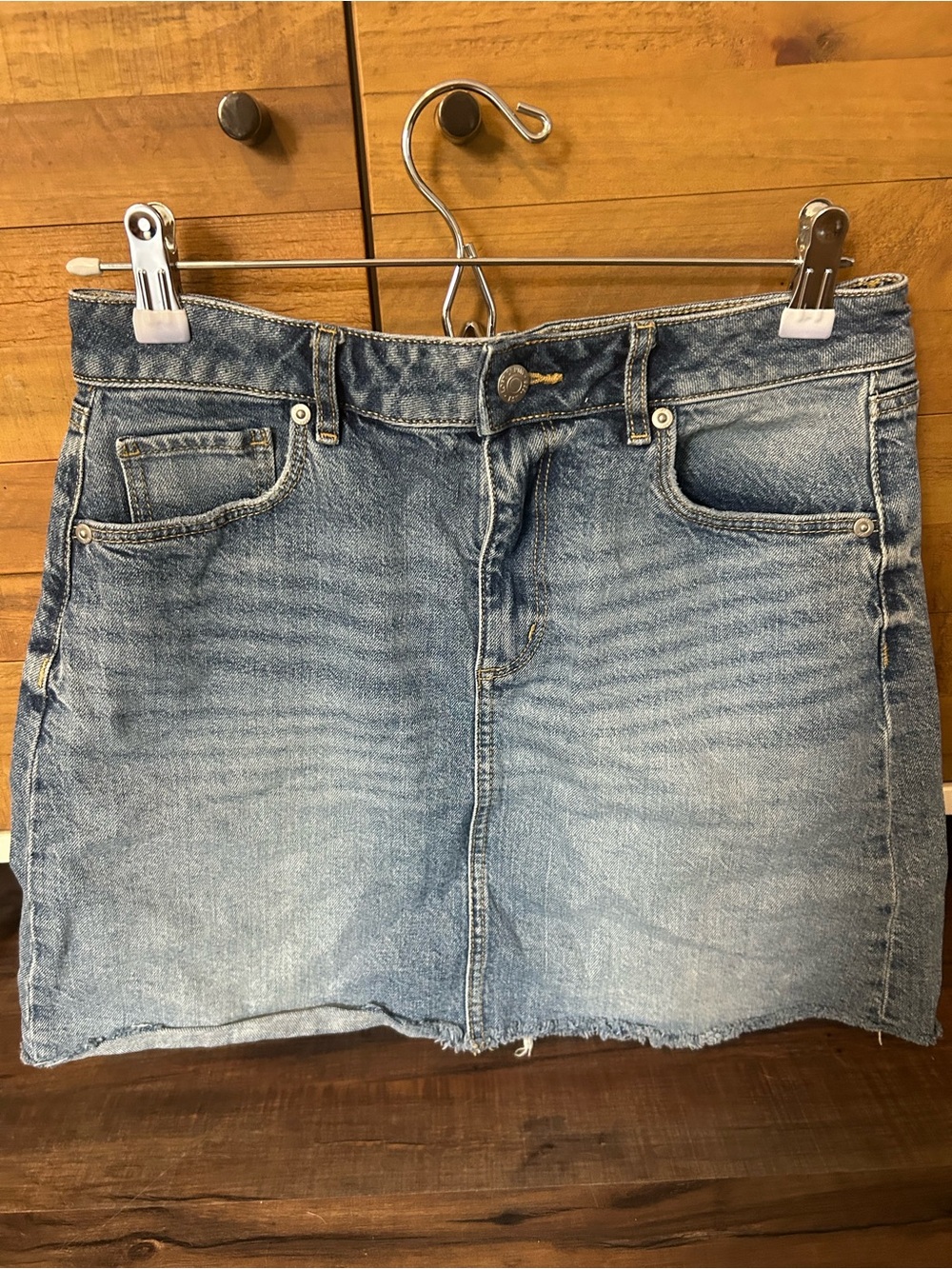 LOFT Blue Denim Mini Skirt